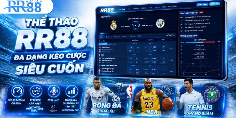 Thể thao RR88 đa dạng kèo cược siêu cuốn